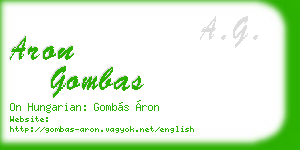 aron gombas business card